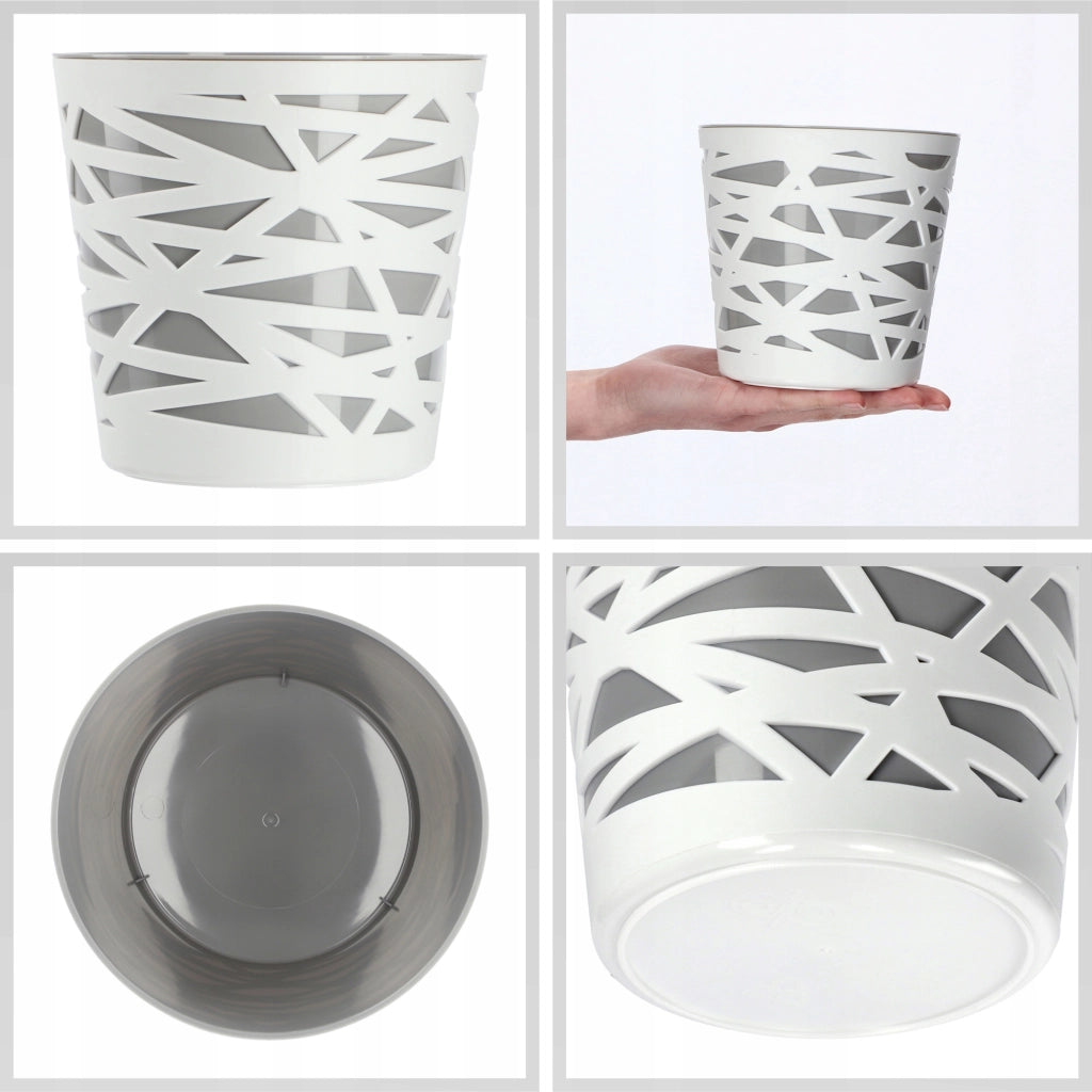 KADAX - Inserto in plastica per vaso di fiori e piante, 13 cm, grigio