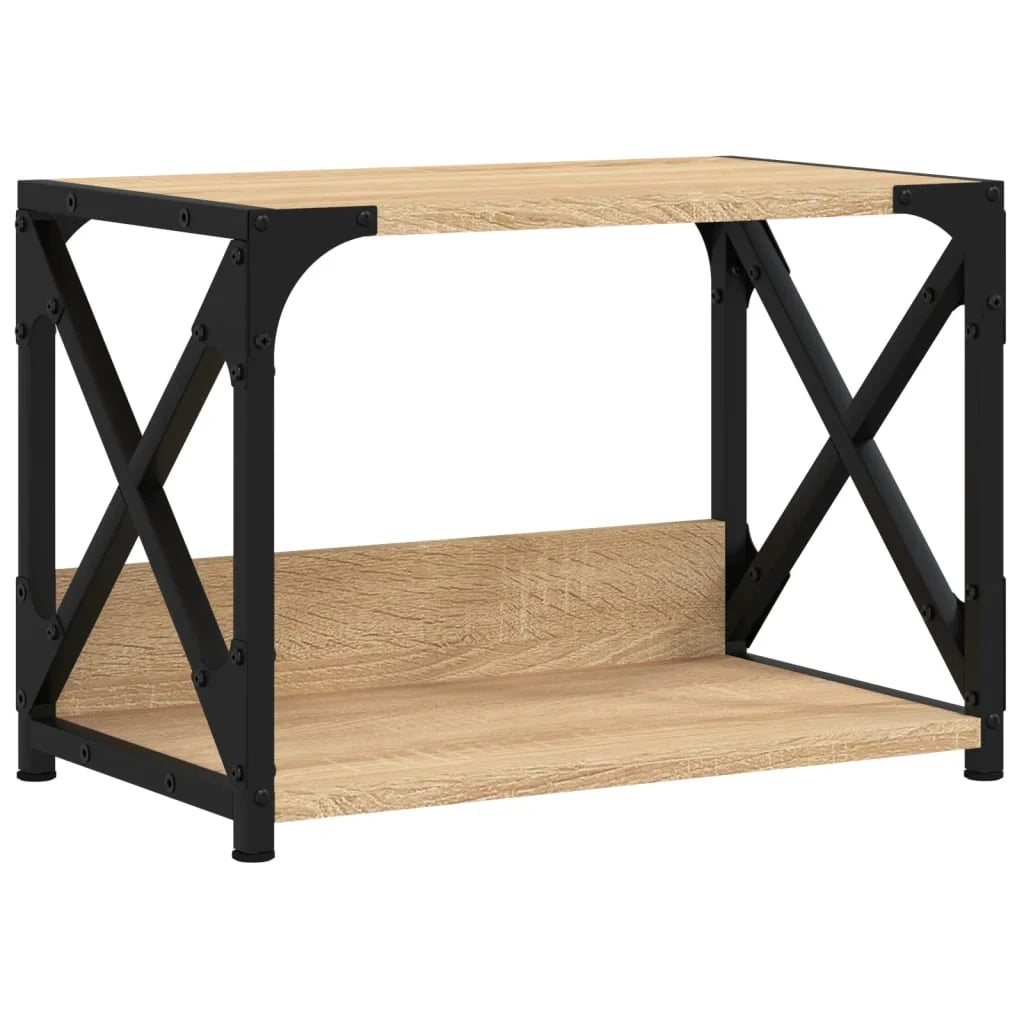 Sonoma Supporto per stampante a 2 livelli scrivania/ufficio 44 ​​x 26 x 31,5 cm marrone 02_0044797