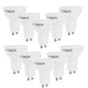 Lampadina dicroica led gu10 6.5 w resa 40watt risparmio energetico 2700k pezzi 10