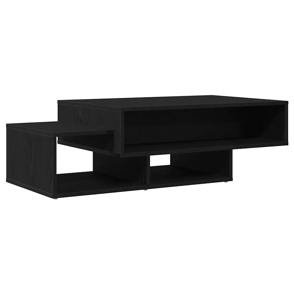Tavolino Salotto Rovere Nero 105x55x32 cm Legno Multistrato