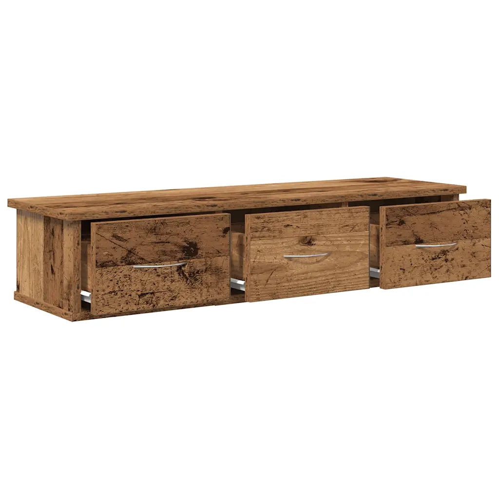 Mobile a Parete Legno Antico 88x26x18,5 cm in Truciolato 855860