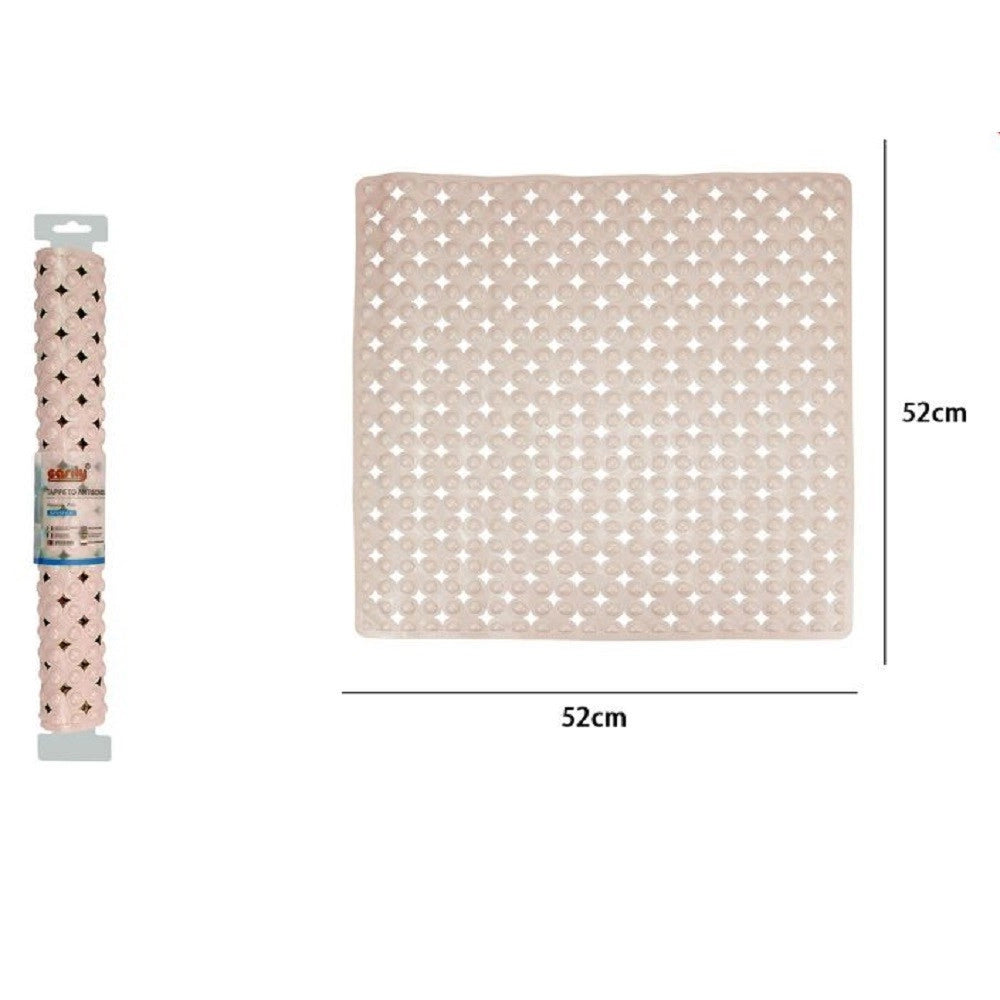 Trade Shop - Tappeto Tappetino Antiscivolo Per Vasca Da Bagno Doccia 52 X 52 Cm 79757 -