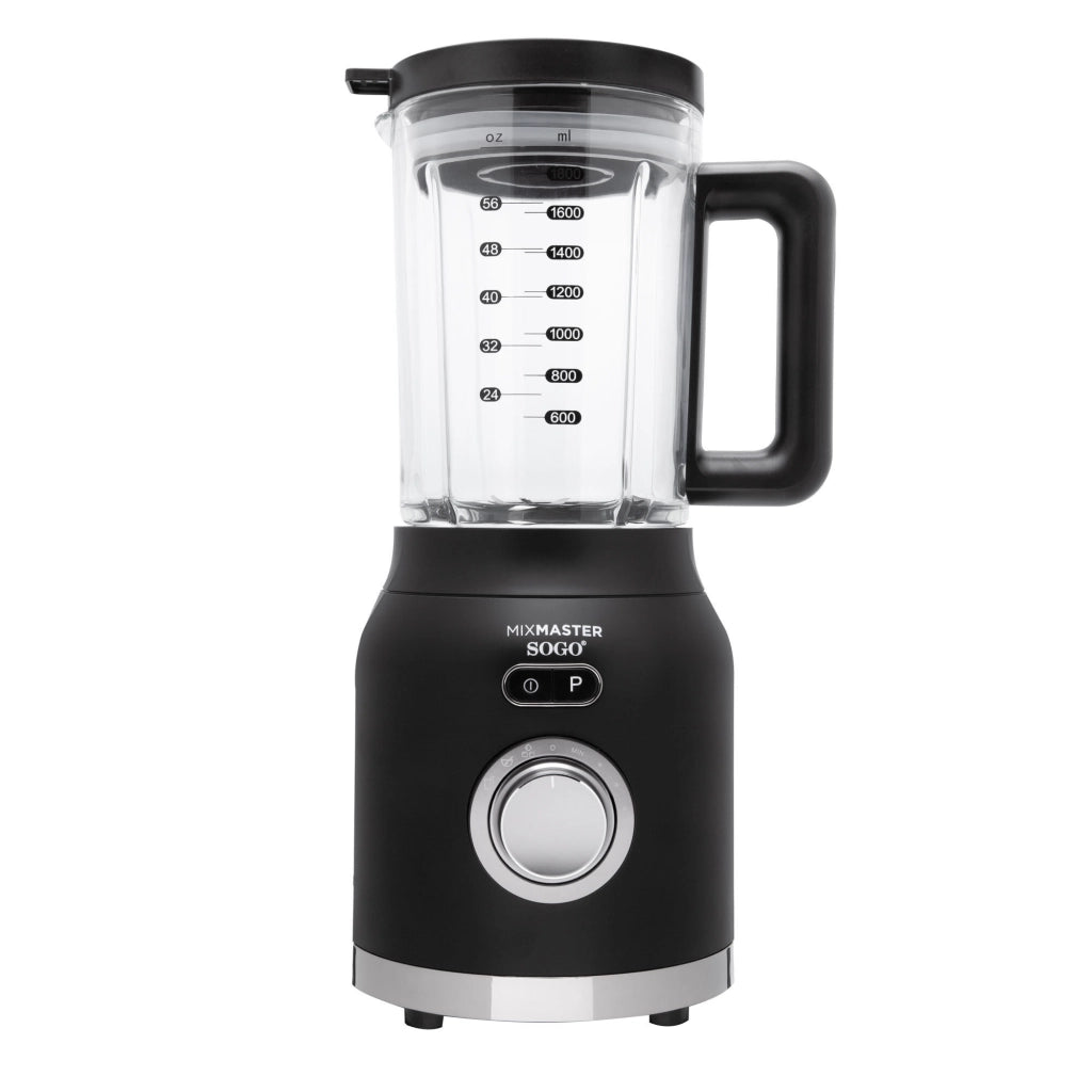 Frullatore da cucina con caraffa vetro 1800ml, 3 programmi automatici, lame acciaio inox 6 lame 1200W - SOGO
