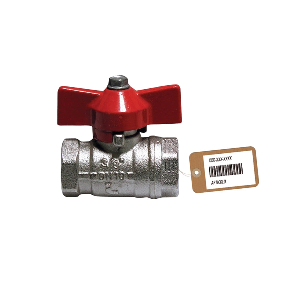 VALVOLA A SFERA FF CON FARFALLA F-BRICO- 1  DN 25  PN 40- FAIDF- pezzi 1