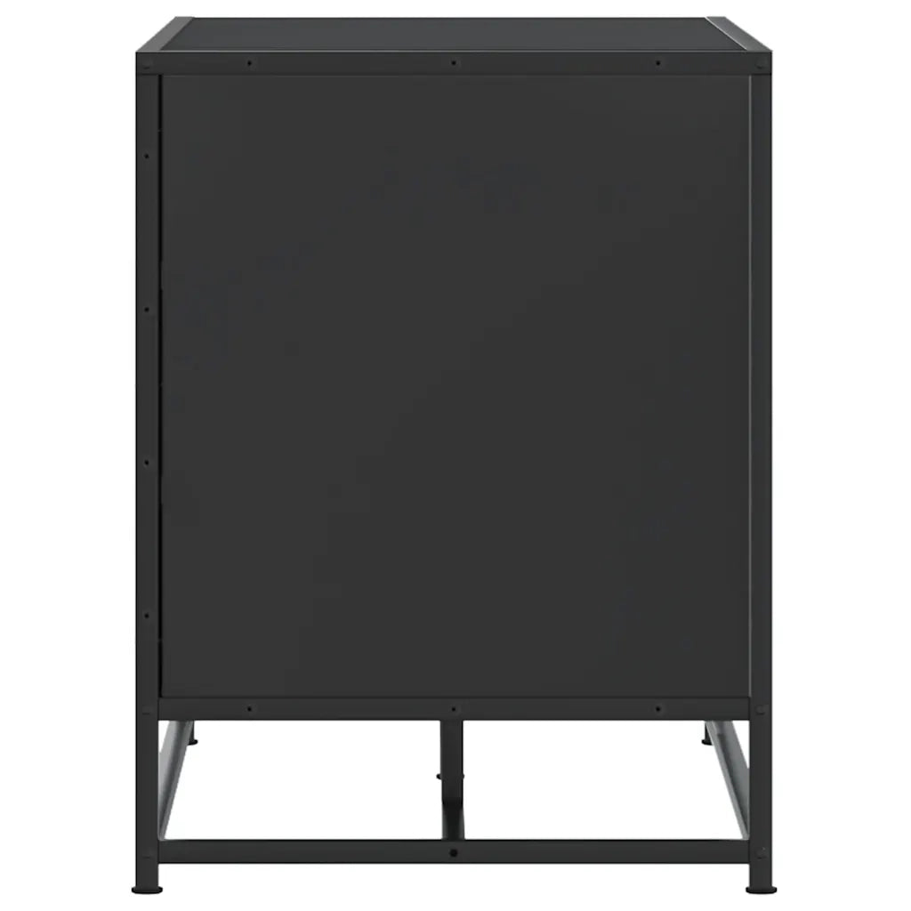vidaXL Scarpiera Nera 100x40x53,5 cm in Truciolato e Metallo