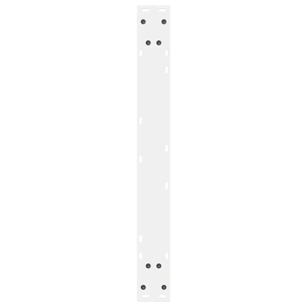Set di 2 gambe regolabili per tavolo da pranzo dal design moderno 80 x 73 cm in acciaio bianco 02_0057015