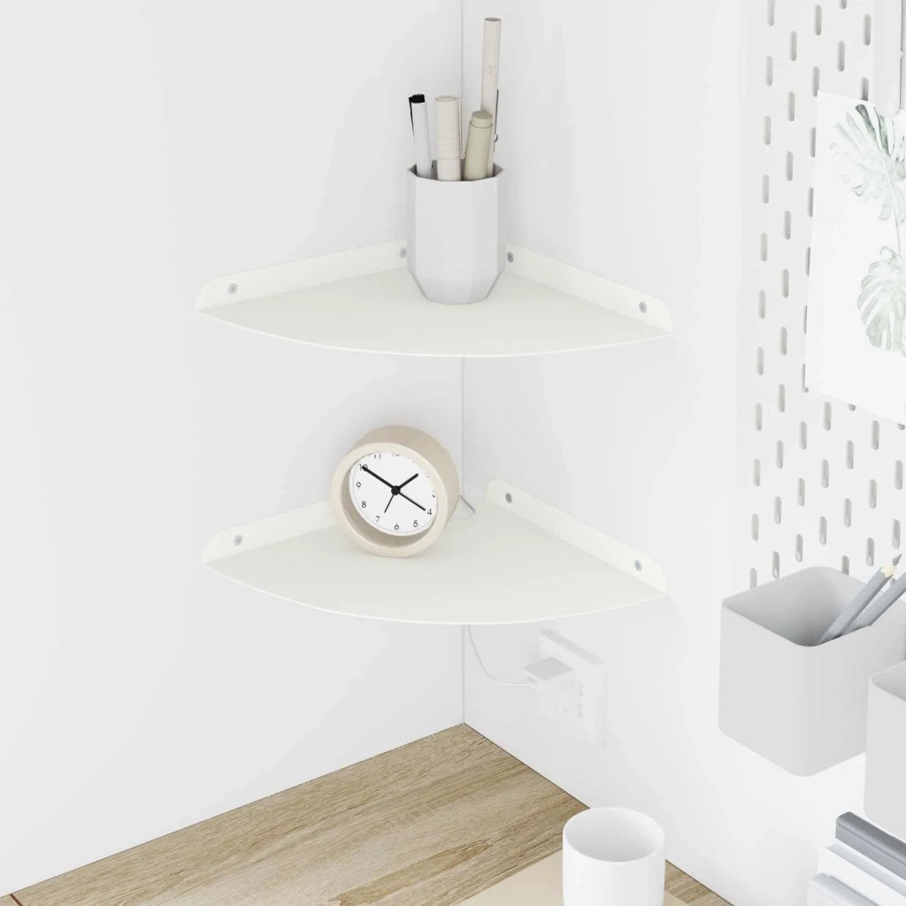 2 pz Mensola | Ripiano | Scaffale sospesa con lo scaffale Bianco 24 x 24 x 2 cm