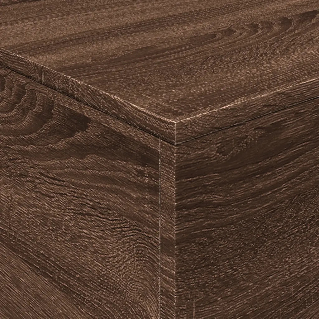 Tavolino da salotto | Tavolino da caff¨¨ | Tavolino da Soggiorno con Luci LED Rovere Marrone 90x50x40 cm