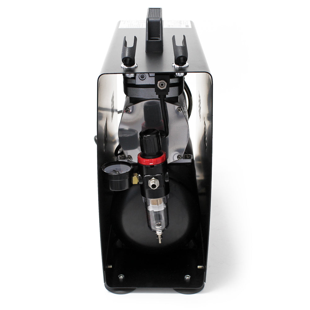 Compressore per aerografo AS196A con serbatoio aria 2 cilindri 6 bar Interruttore a 2 fasi