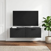 Mobile Porta TV da Muro Montaggio a parete Nero 98 x 41 x 30 cm 898696