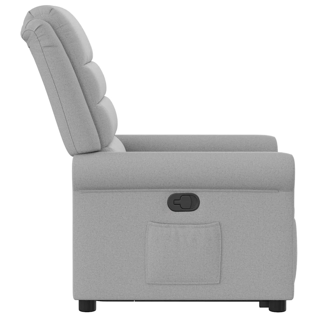 Divano Sedia-Poltrona Alzapersona Reclinabile Grigio Nuvola in Tessuto 974572