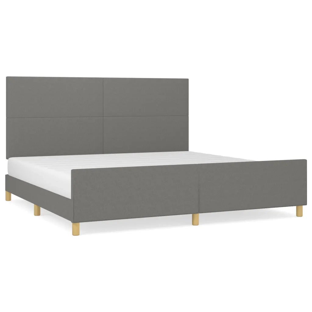 Giroletto senza Materasso Grigio Scuro 200x200 cm Tessuto 3124920