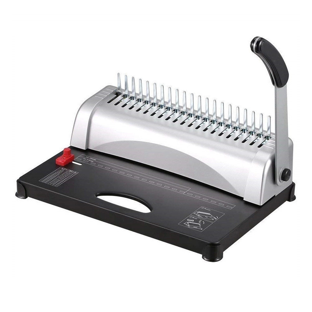 Trade Shop - Macchina Rilegatrice Spirale Misura A4 Fino A 450 Fogli Libri Rilegatura Spirale -