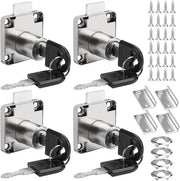 Set di 4 Chiavi di Sicurezza con Chiave, Cancelli e Cassetti in Acciaio Inox