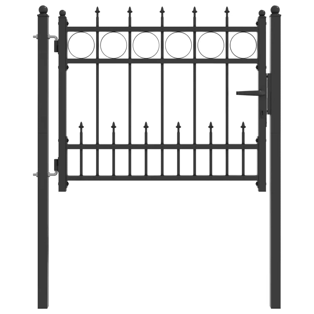Cancello per recinzione HORST 100 x 75 cm Metallo Nero 42034068