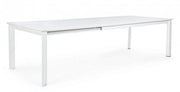 Tavolo Allungabile Konnor 200-300x110 cm Bianco in Alluminio