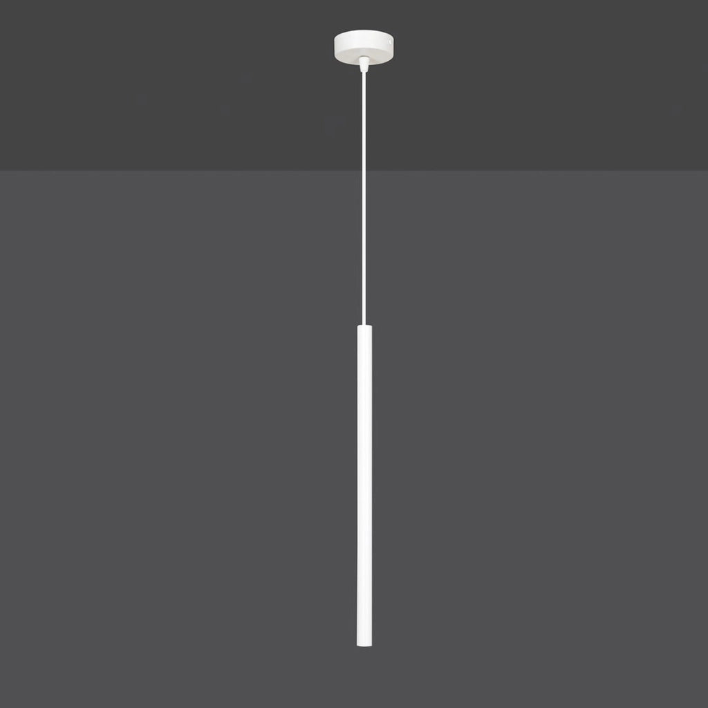 Lampada a sospensione Selter in acciaio bianco opaco