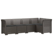 Divano da Giardino 5 Posti con Cuscini Stile Rattan PP 3444047
