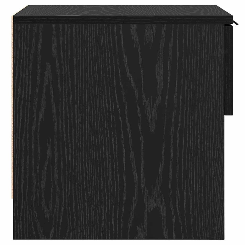Armadietto per letto 2 pcs Rovere Nero 40 x 39 x 40cm