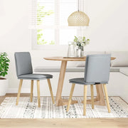 Sedie da Pranzo 2 pz Grigio Chiaro in Tessuto 4101255