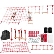 Percorso a ostacoli ninja per bambini ¨C zephmum ¨C 10 m, rosso