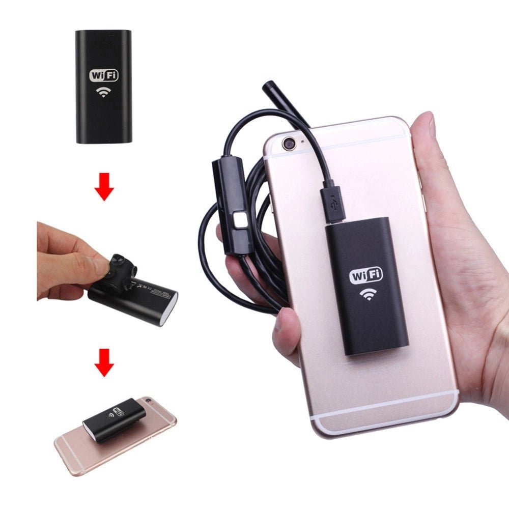 Trade Shop - Telecamera Endoscopica Per Ispezione Wifi Per Smartphone 6 Led Mt Ip67 -    -2 Mt   -