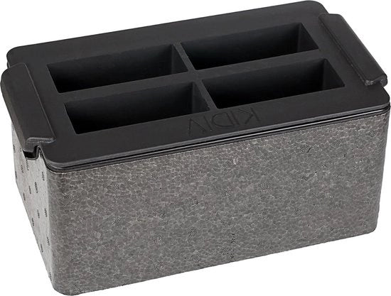 Iscrizione di ghiaccio in forma di cubetto di silicone - trasparente cristallino - per cocktail e whisky - attrezzatura del barista - 10 x 4 x 4 cm