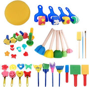 Kit di pennelli per spolvero per bambini - Apprendimento precoce con pennelli per spolvero.