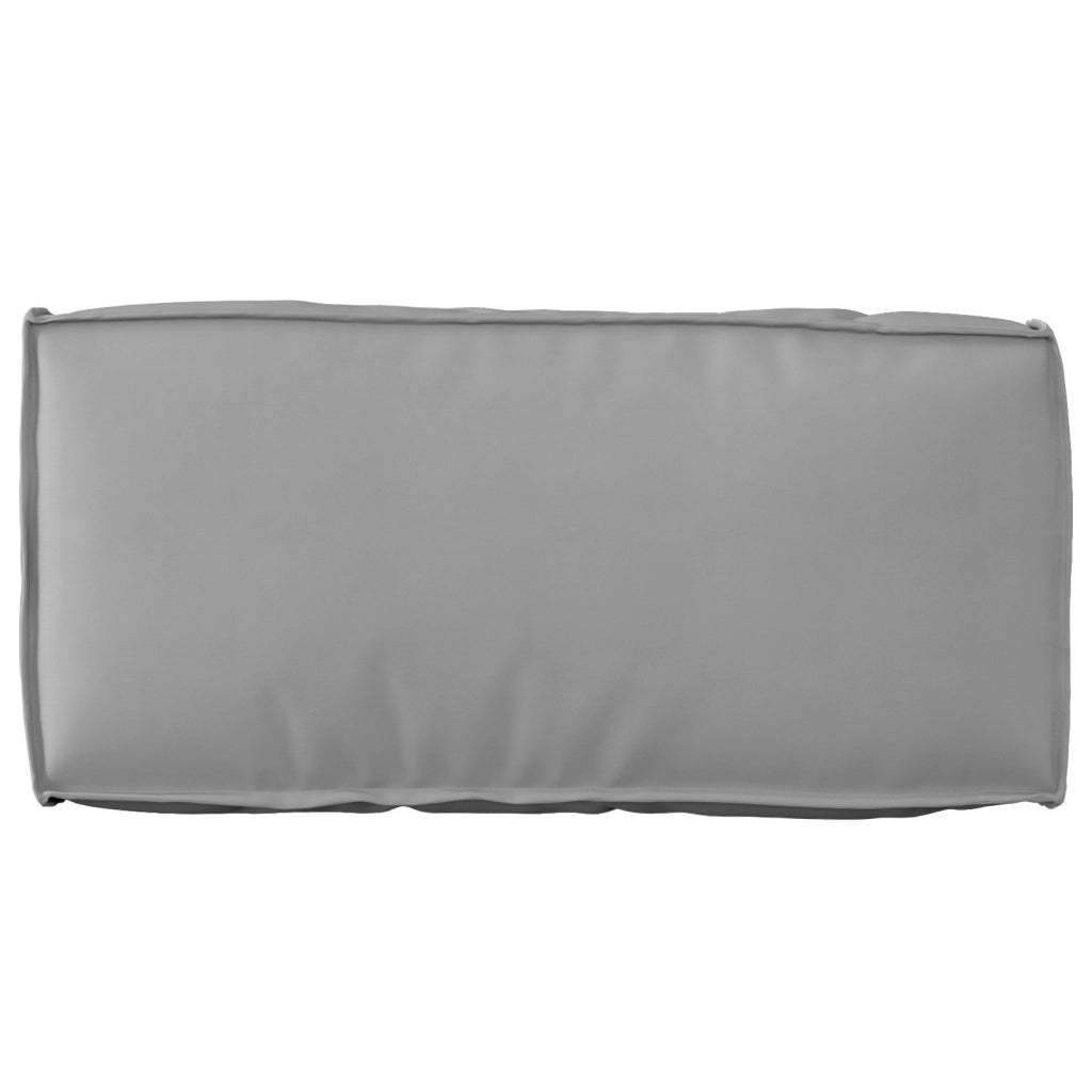 Cuscino per pallet per schienale grigio 80x40x12 cm in tessuto Oxford