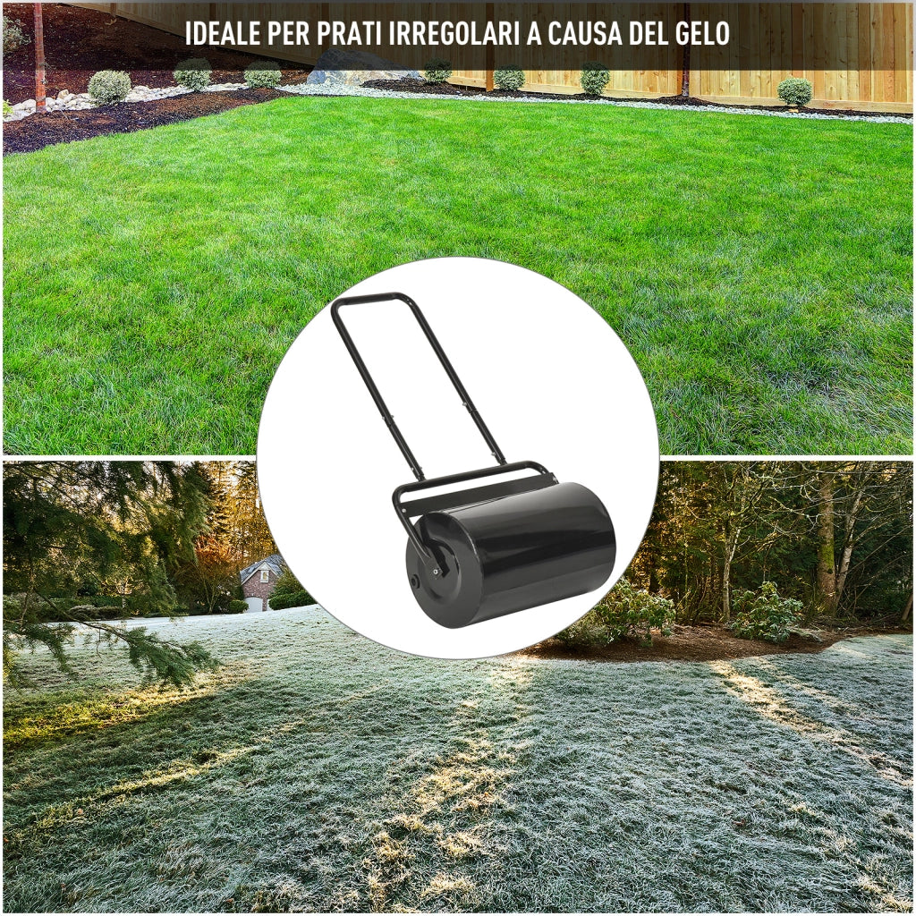 Rullo da Giardino in Metallo Nero ¨C zephmum ¨C ¦µ32x50cm