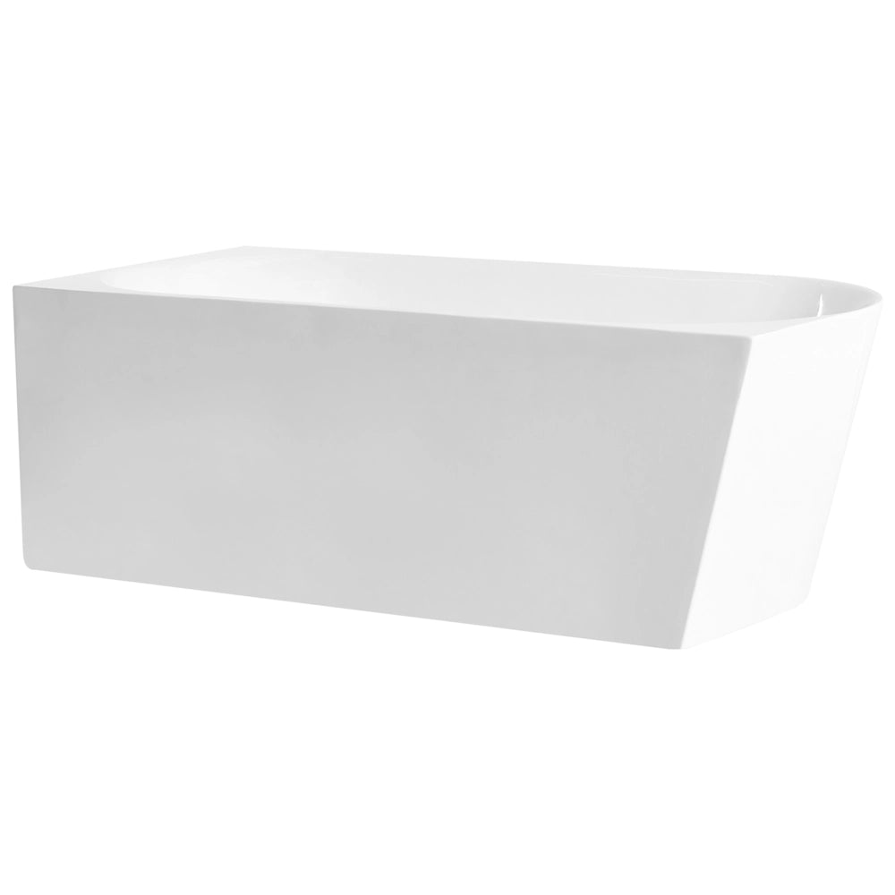 Vasca da bagno angolare 170 x 79 cm bianco opaco in stile moderno lato sinistro