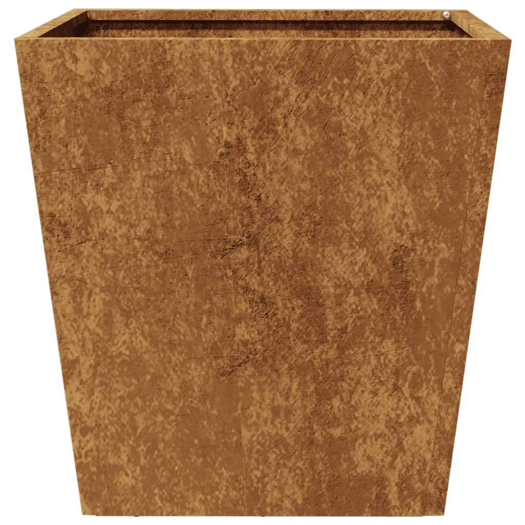 Fioriera rialzata per piante fiori terrazza giardino 40 x 40 x 40 cm acciaio Corten marrone 02_0037543