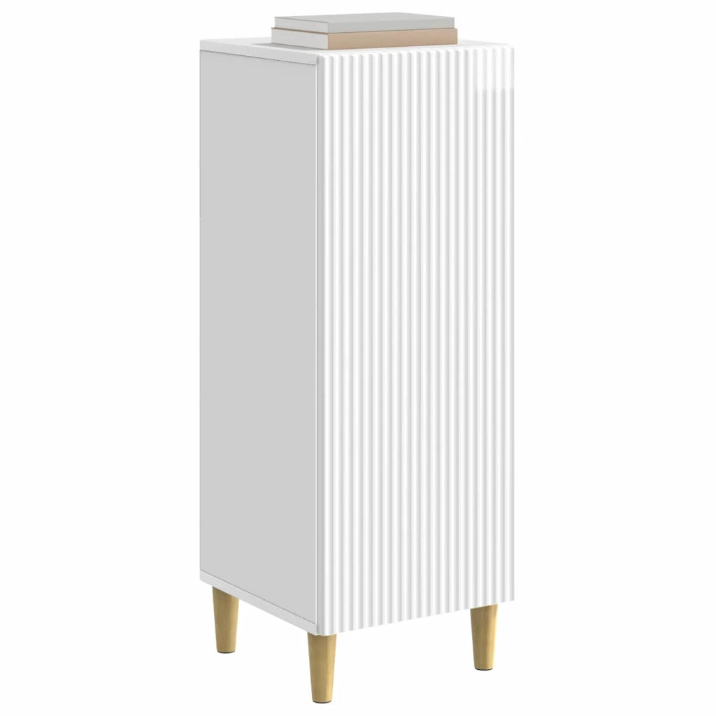 Credenza Bianco Lucido 33 x 34,5 x 90 cm Legno ingegnerizzato 894599