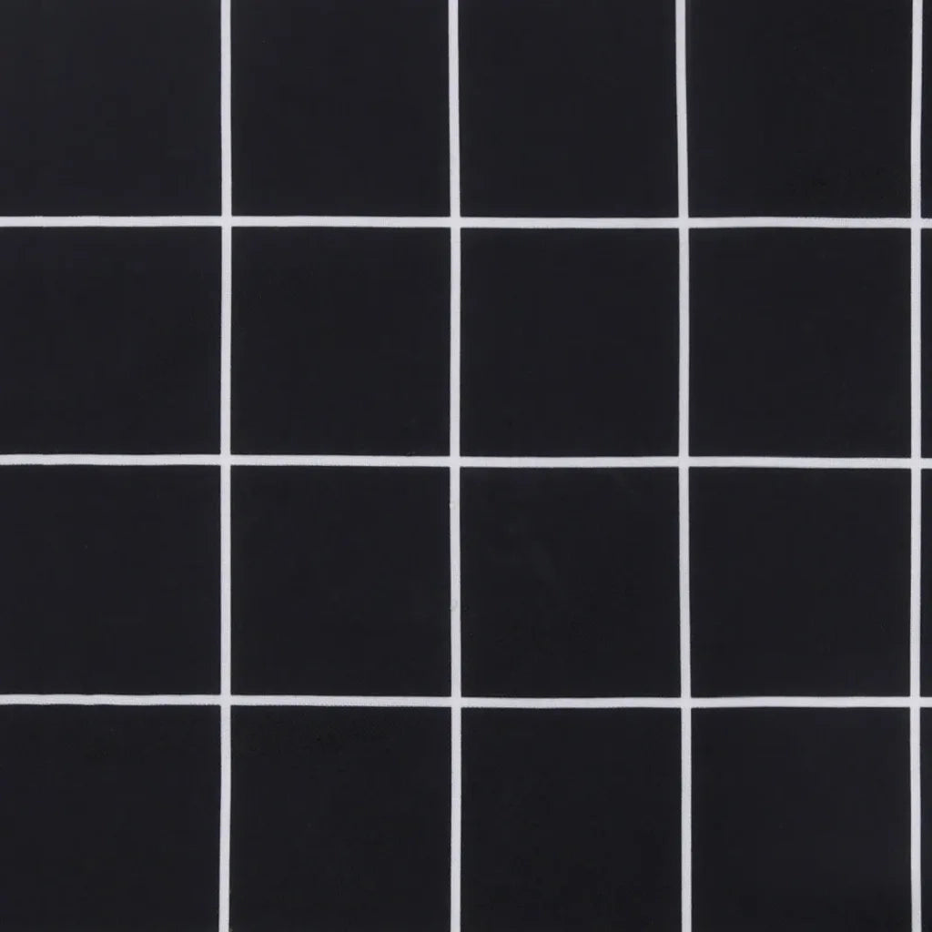 Cuscini per Sedia 2 pz | Cuscini per sedie a Quadri Neri 50x50x7 cm Tessuto Oxford