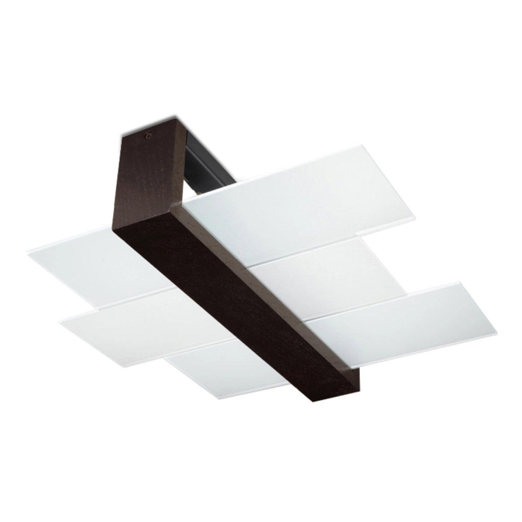 Plafoniera Pure Lume REBIRD 2 luci legno wengé E27