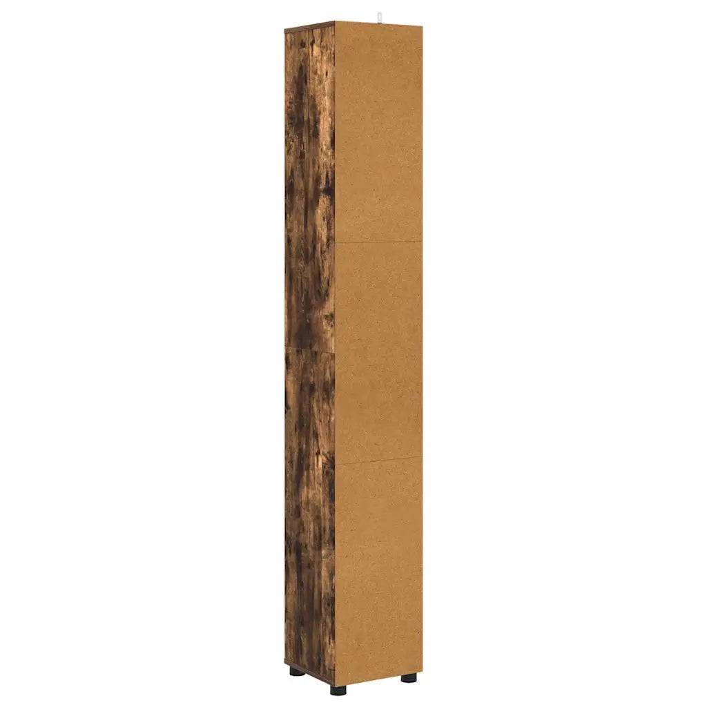 Mobile da Bagno con lo scaffale Rovere fumé 30,5 x 30 x 195 cm