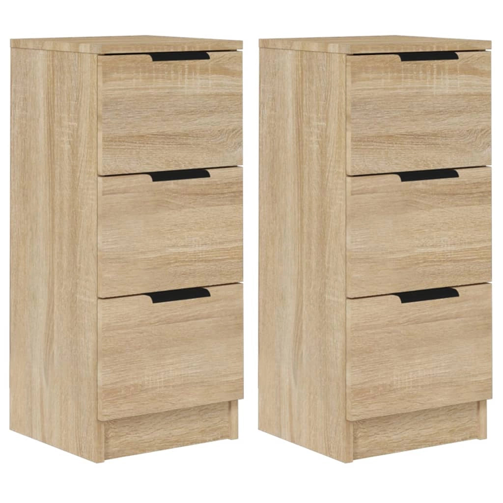 Buffet credenza cassettiera armadio mobile contenitore organizer per cucina soggiorno salotti set di 2 Sonoma 30 x 30 x 70 cm in legno ingegnerizzato marrone 02_0036802