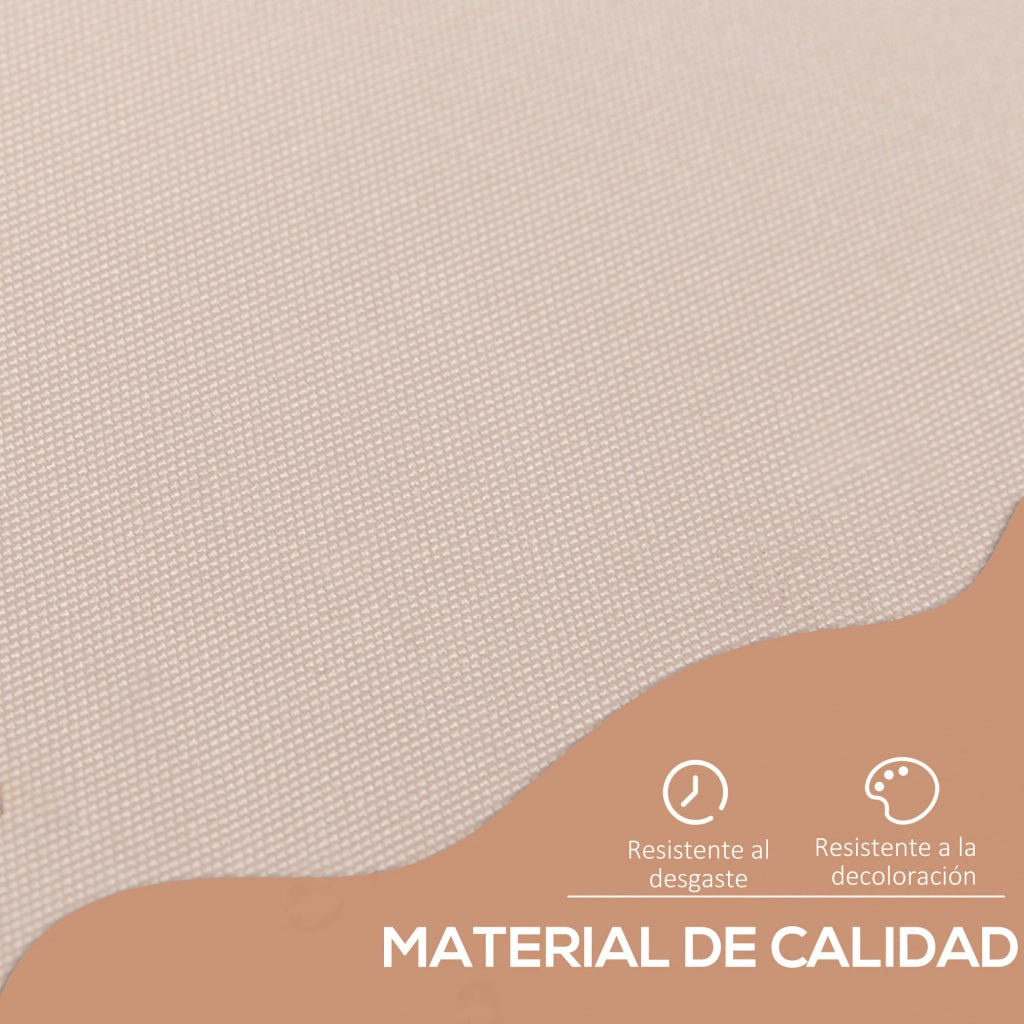 Toldo Retrattile Manuale per Balcone e Terrazzo ¨C zephmum ¨C Beige 200x150x170-280 cm