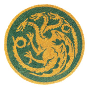 Zerbino Decorativo Rotondo 50cmx50cm Motivo Drago Targaryen Antiscivolo Verde Game of Thrones