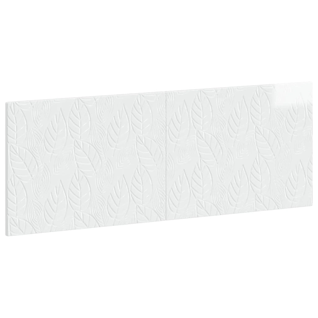 Testiera da Muro DELFT Bianco Lucido Legno ingegnerizzato 897179