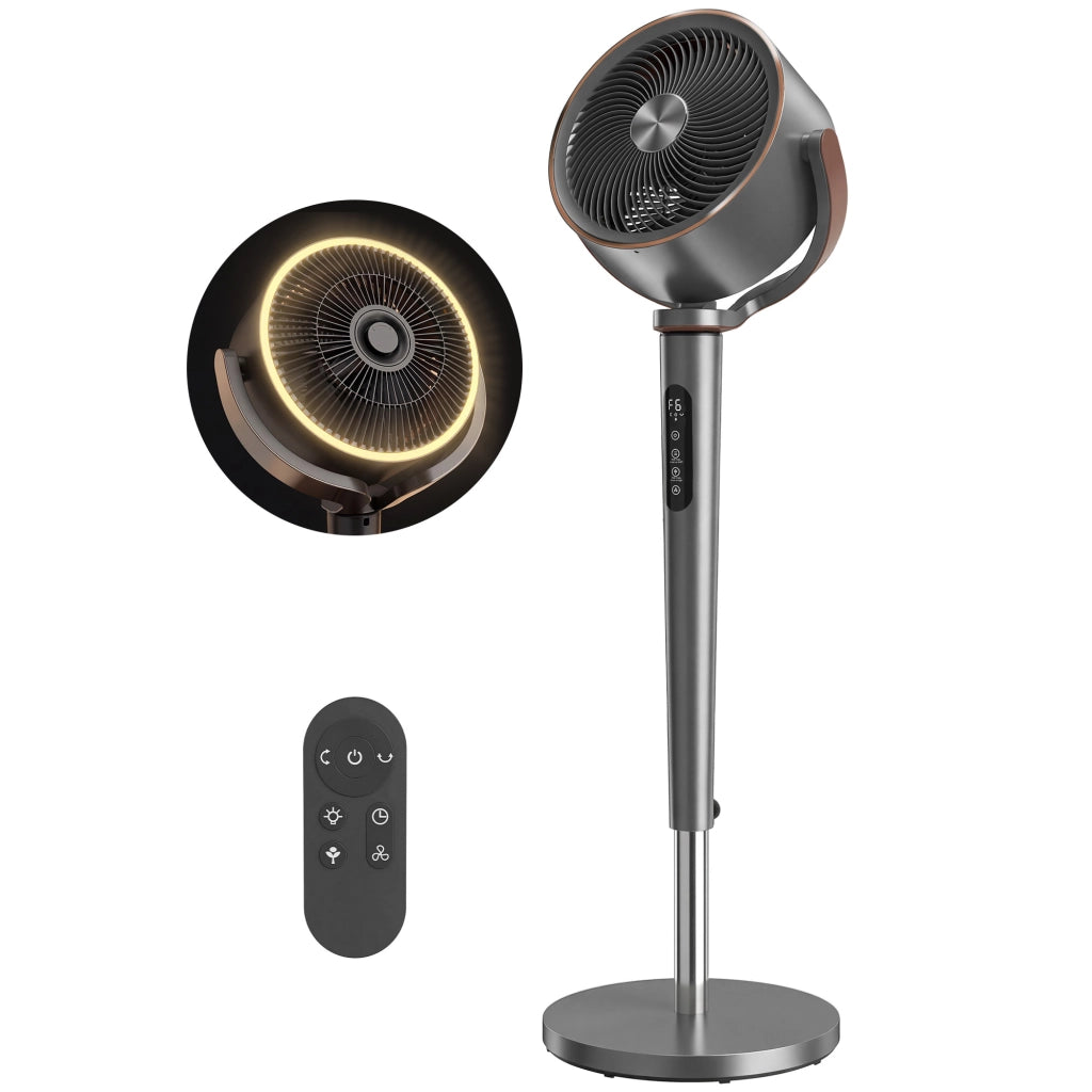 Ventilatore a Torre Oscillante con Telecomando e Display LED ¨C Zephmum ¨C Grigio