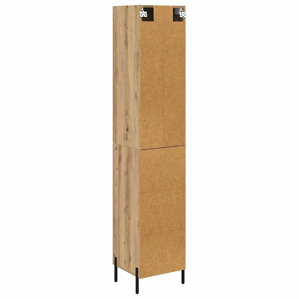 Credenza | Madia | Buffet da pranzo | Armadio da pranzo con cassetto Rovere artigianale 34,5 x 34 x 180 cm