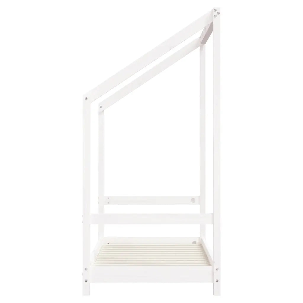 Giroletto per Bambini Bianco 70x140cm in Legno Massello di Pino