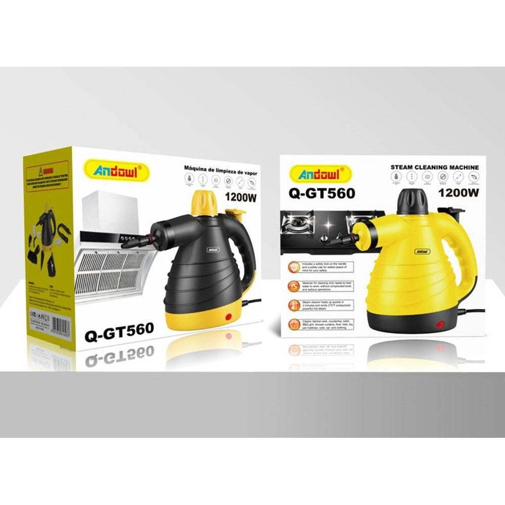 Trade Shop - Pulitore A Vapore Portatile 1200w Da 13 Pezzi Per Pulizia Igiene Casa Veicoli Q-gt560 -