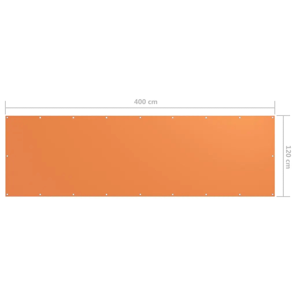 Paravento Balcone Arancione 120x400 cm in Tessuto Oxford 135053