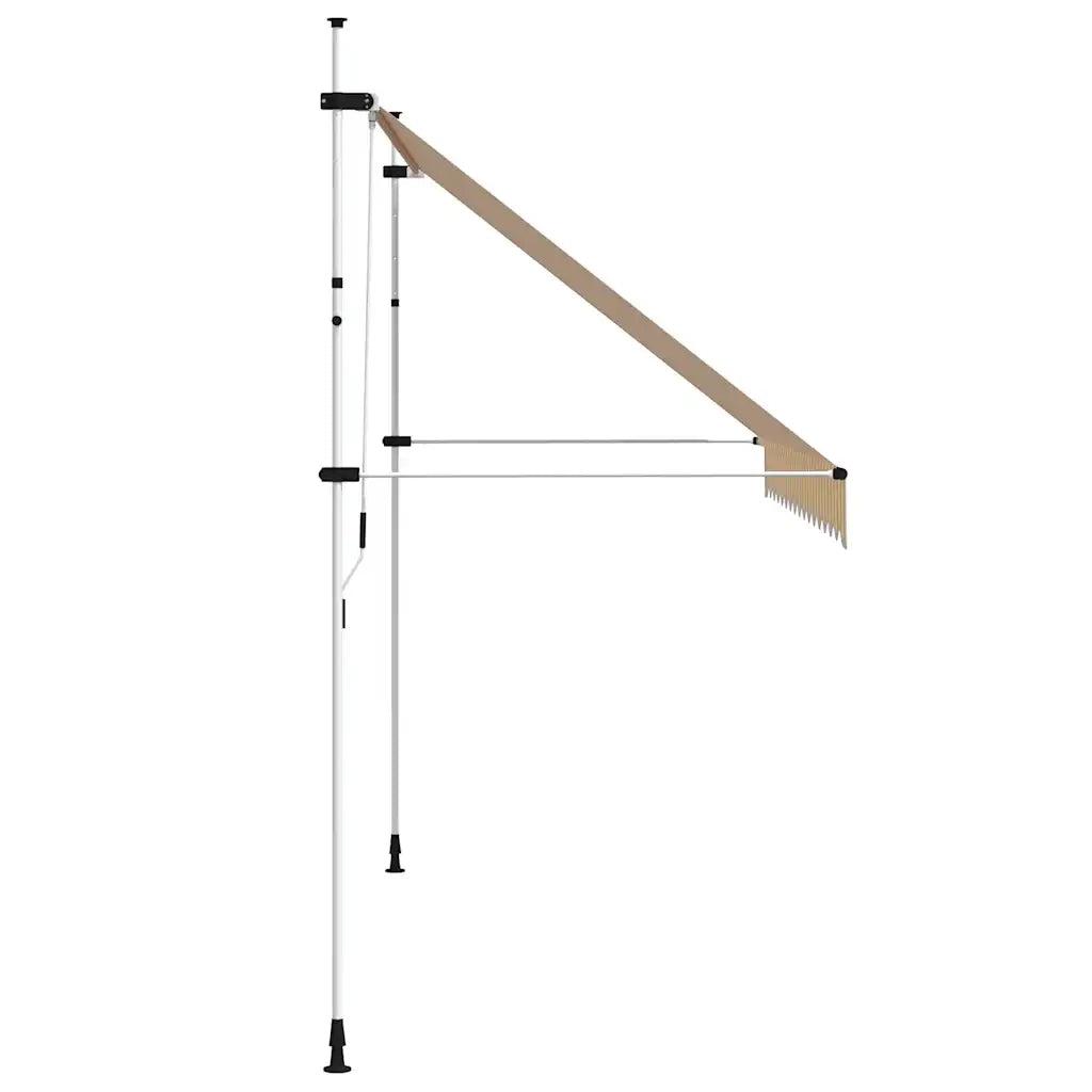 Tenda da Sole Retrattile Manuale 350cm Strisce Arancione Bianco 43235