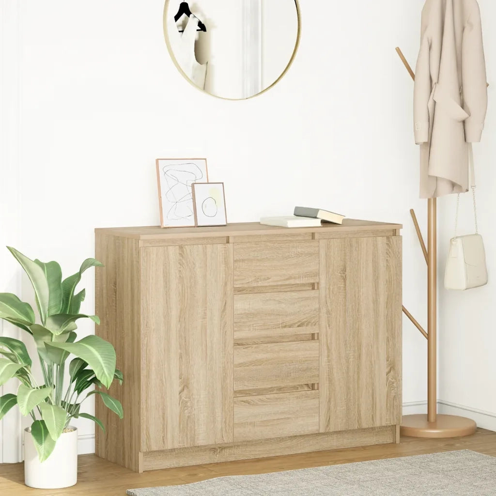 Credenza con Cassetti Rovere Sonoma 100,5x35x76cm in Truciolato 3328446