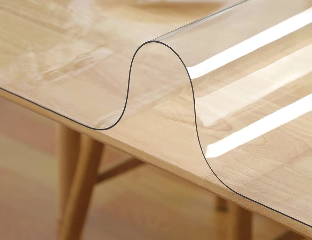 Tovaglia Trasparente Spessa Pellicola Cristallo Pvc Protettiva Antimacchia Proteggi Tavolo - 100x60 Cm