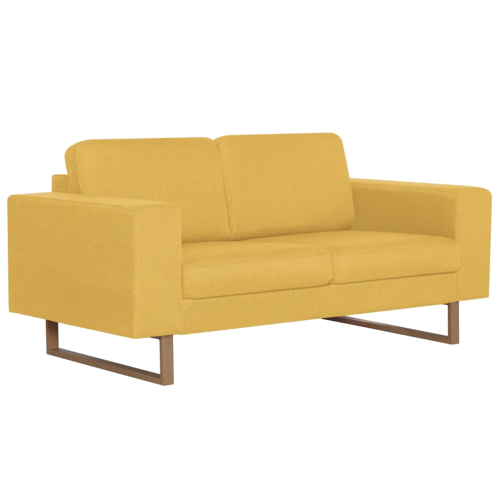 Set Divani 2 pz in Tessuto Giallo 276864