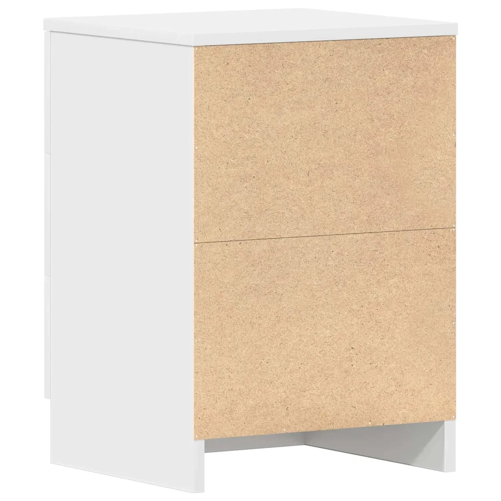 Comodini 2 pz-Set di 2 Tavolino da notte Bianco 38x35x56 cm in Legno Ingegnerizzato